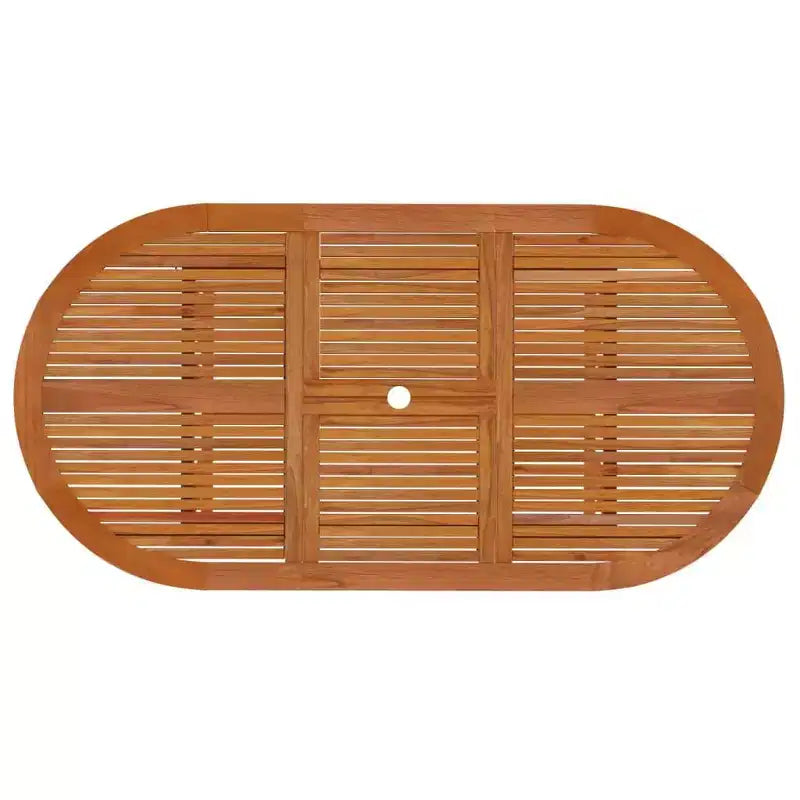 vidaXL Ensemble de salle à manger de jardin Bois d'eucalyptus massif brun-rougeâtre Taille M