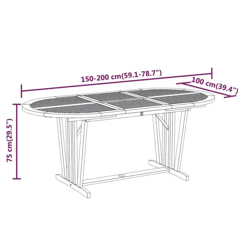 vidaXL Ensemble de salle à manger de jardin Bois d'eucalyptus massif brun-rougeâtre Taille M