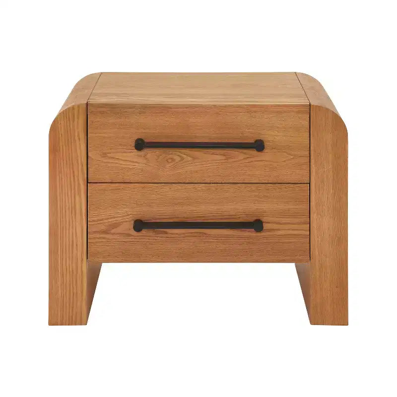 MDF Modern Nightstand with 2 Drawers 28.5''