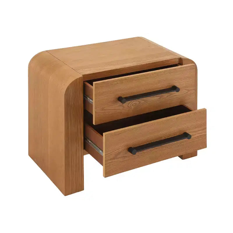 MDF Modern Nightstand with 2 Drawers 28.5''