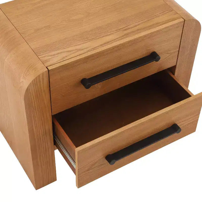 MDF Modern Nightstand with 2 Drawers 28.5''