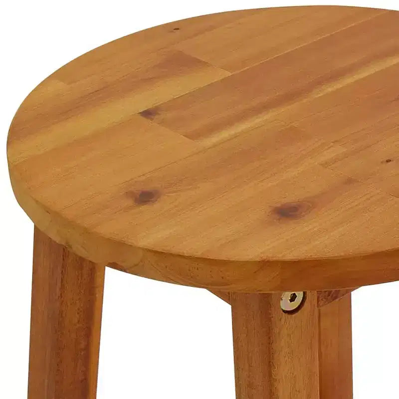 vidaXL Ensemble de bar de jardin Bois d'acacia massif Bois naturel Repose-pieds standard