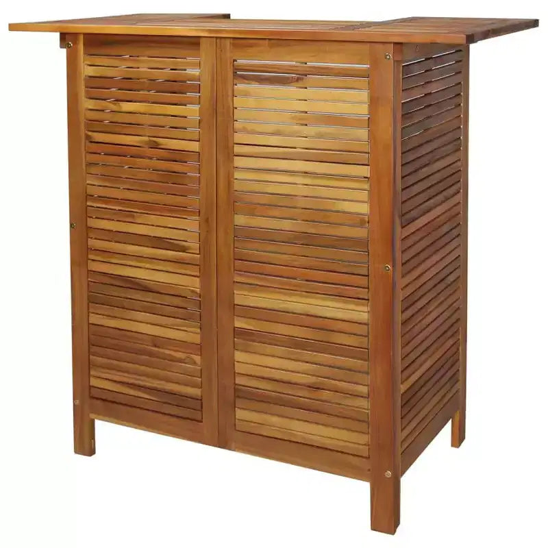 vidaXL Ensemble de bar de jardin Bois d'acacia massif Bois naturel Repose-pieds standard