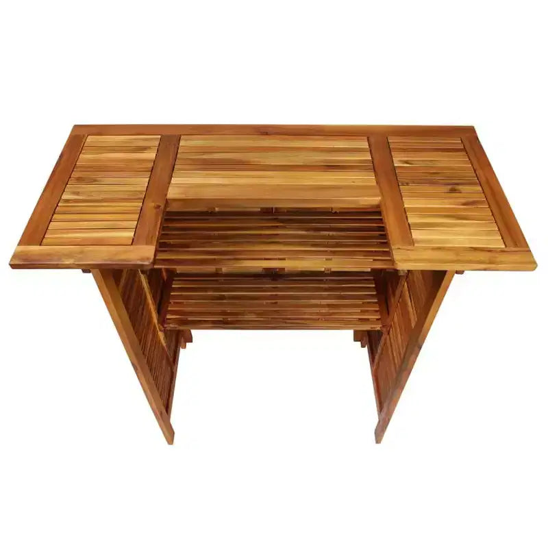 vidaXL Ensemble de bar de jardin Bois d'acacia massif Bois naturel Repose-pieds standard