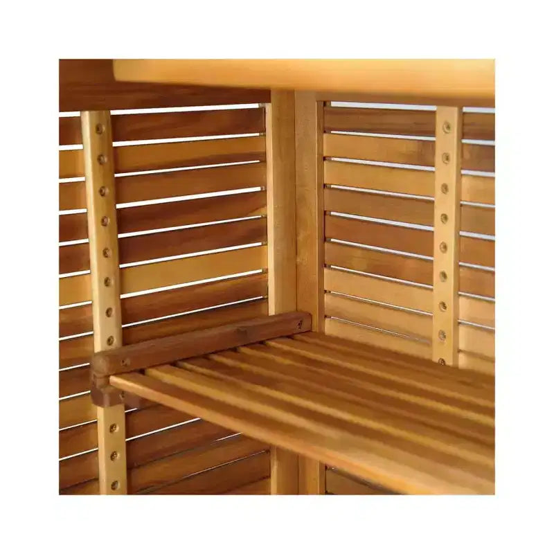 vidaXL Ensemble de bar de jardin Bois d'acacia massif Bois naturel Repose-pieds standard