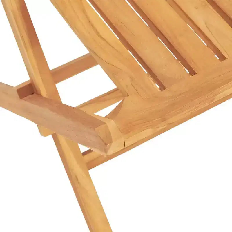 vidaXL Salon de jardin en teck massif naturel pliable