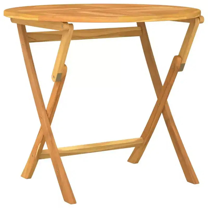 vidaXL Salon de jardin en teck massif naturel pliable