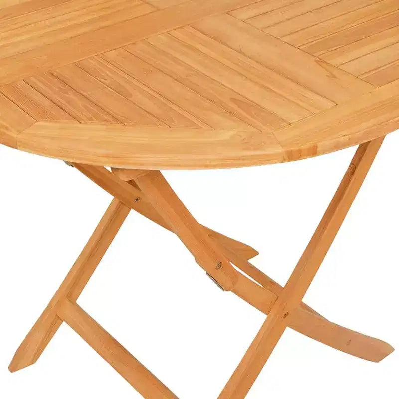 vidaXL Salon de jardin en teck massif naturel pliable