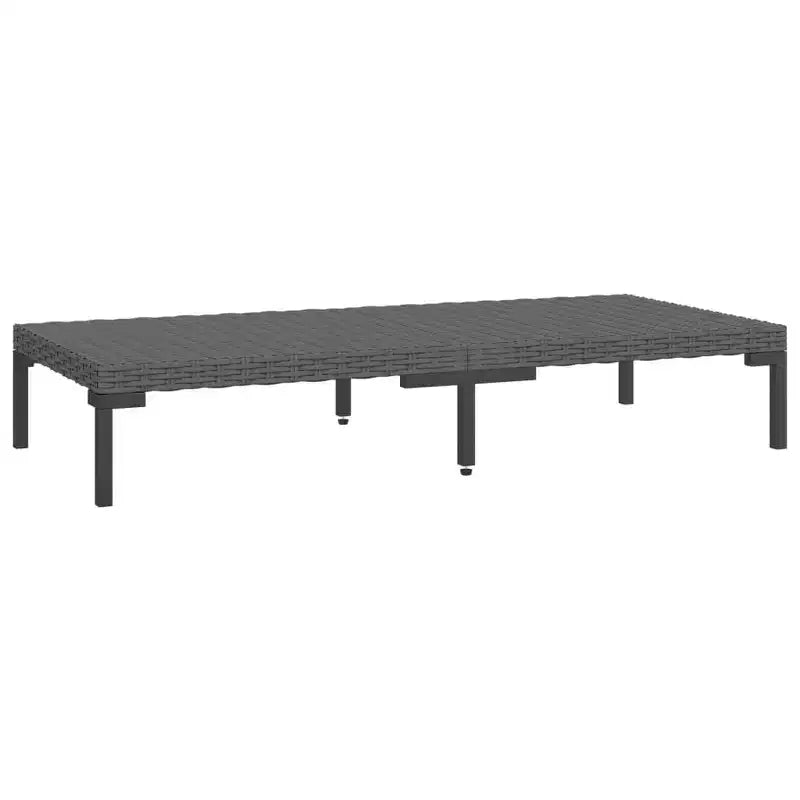 vidaXL Salon de jardin modulaire canapé et table résine tressée gris foncé