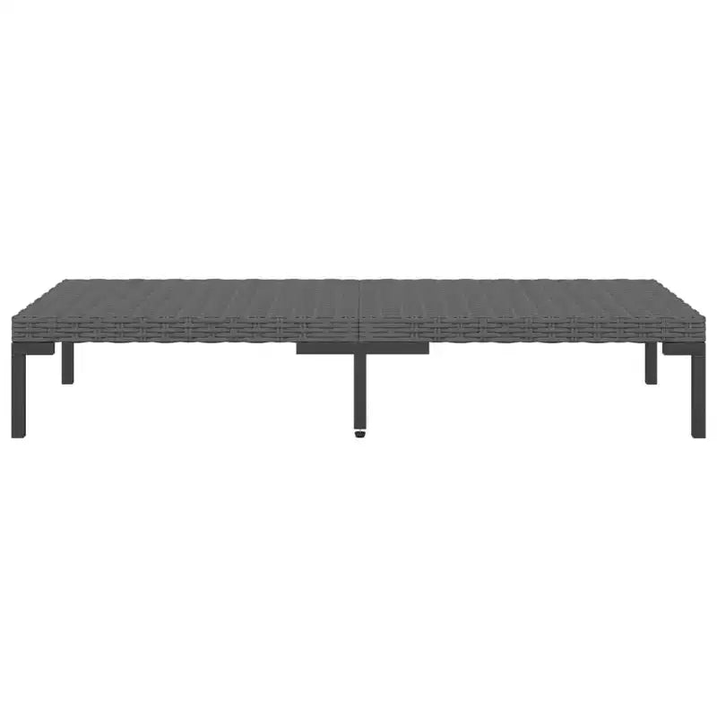 vidaXL Salon de jardin modulaire canapé et table résine tressée gris foncé