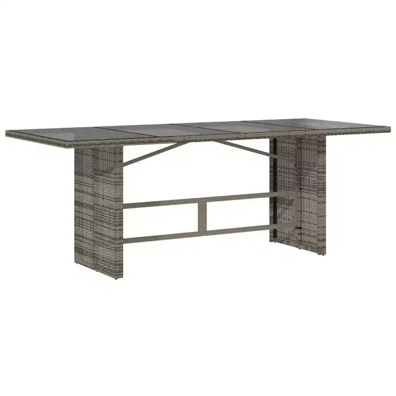 vidaXL Salon de jardin 9 pcs avec coussins résine tressée gris