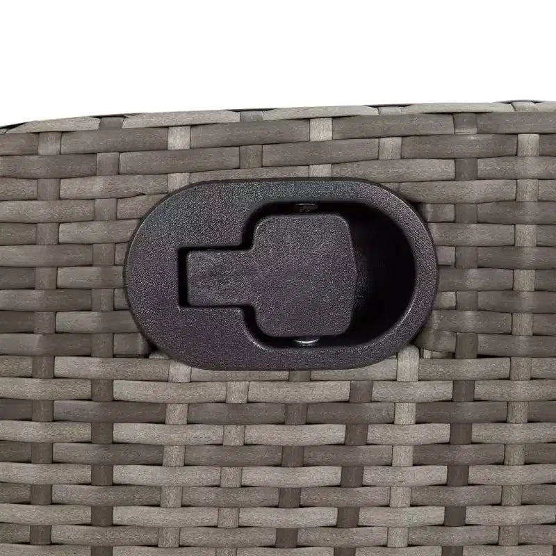 vidaXL Salon de jardin 9 pcs avec coussins résine tressée gris