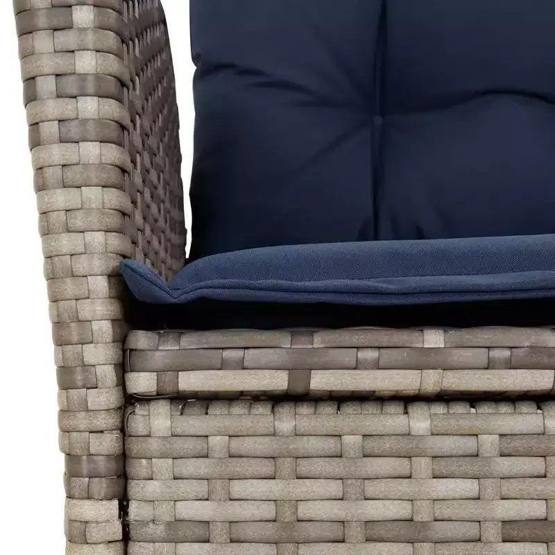 vidaXL Salon de jardin avec coussins en résine tressée gris