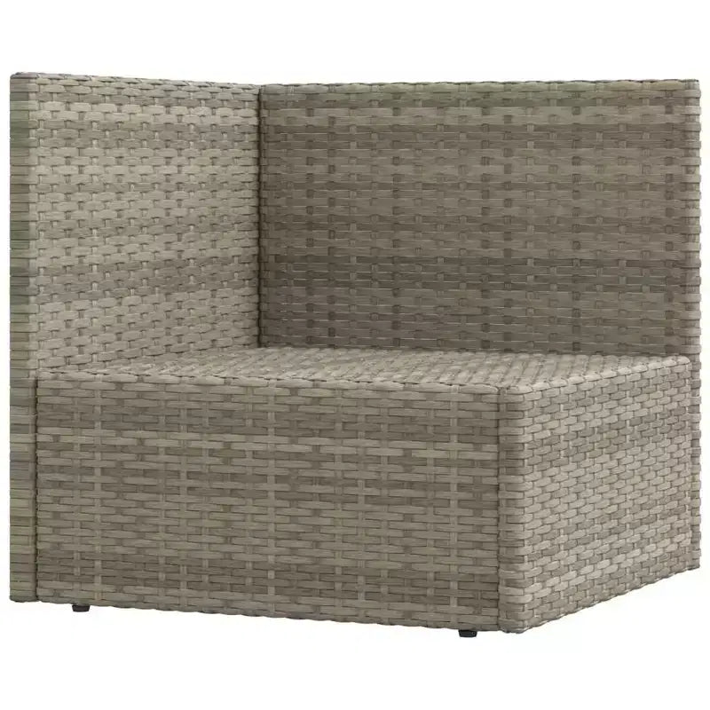 vidaXL Ensemble de Mobilier de Jardin - Canapé Sectionnel 6 Pièces en Résine Tressée Grise - Sièges Ajustables, Coussins Inclus