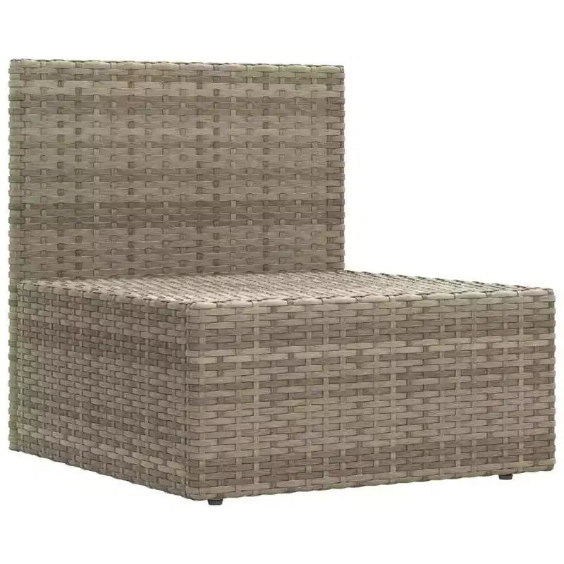 vidaXL Ensemble de Mobilier de Jardin - Canapé Sectionnel 6 Pièces en Résine Tressée Grise - Sièges Ajustables, Coussins Inclus