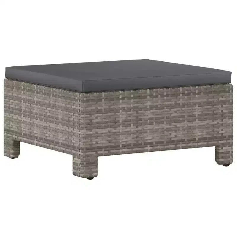 vidaXL Ensemble de salon de jardin 9 pièces avec coussins en rotin synthétique gris