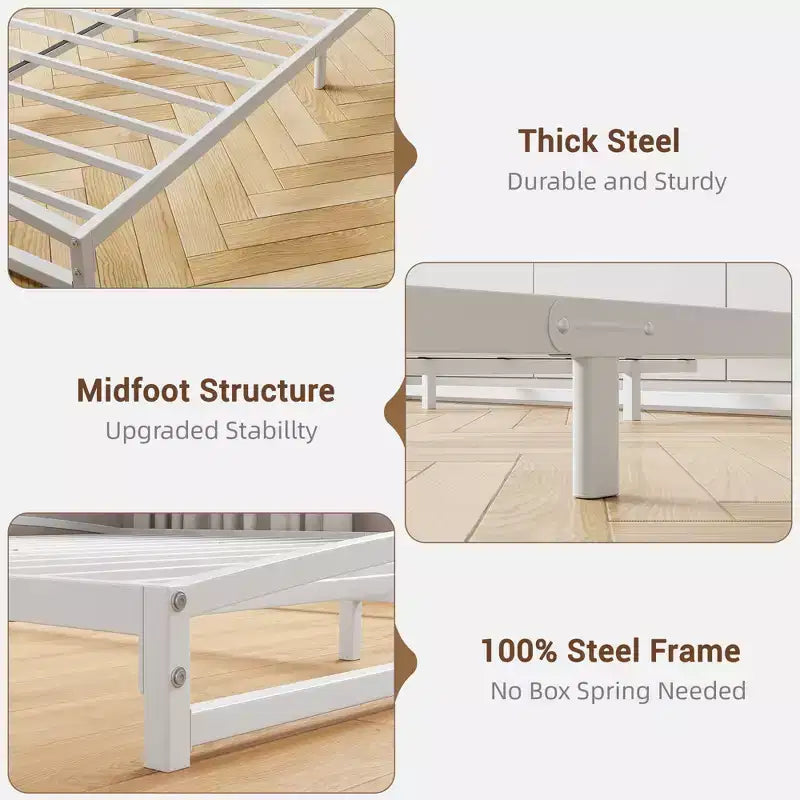 Metal Platform Low Bed Frame Twin 6''