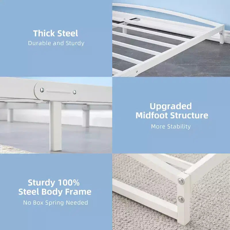 Metal Platform Low Bed Frame Twin 6''