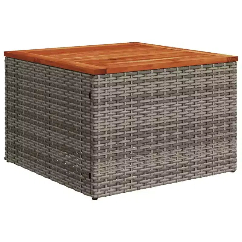 vidaXL Salon de jardin gris en polyrotin Taille unique Modulable
