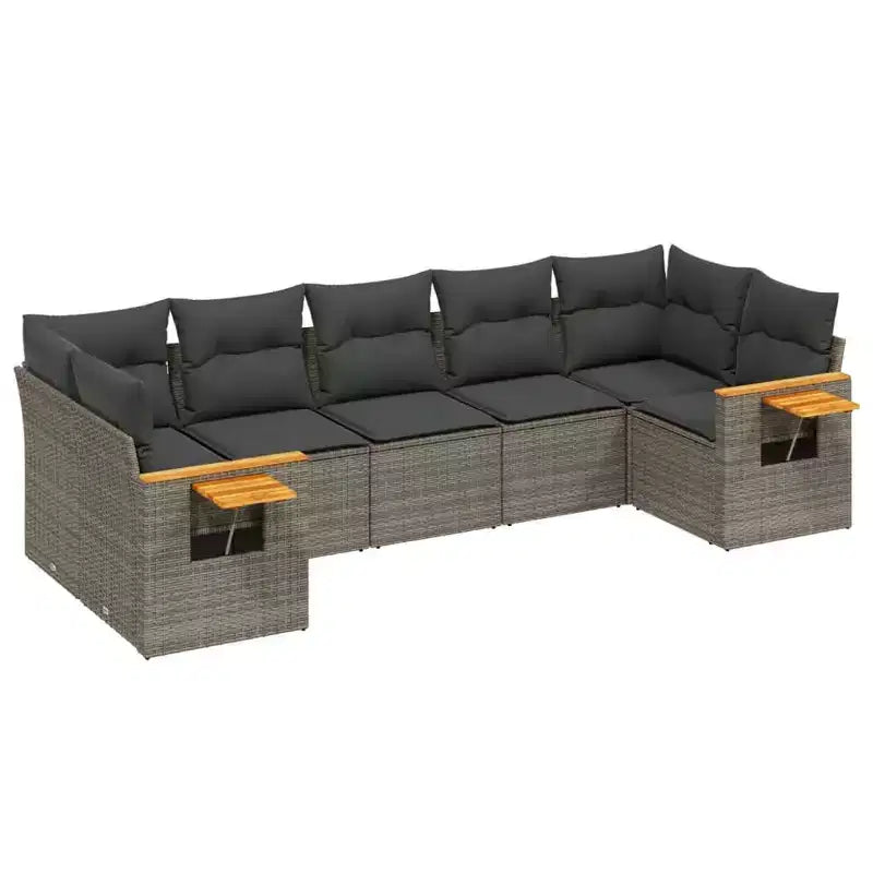 vidaXL Garden Sofa Set Gray