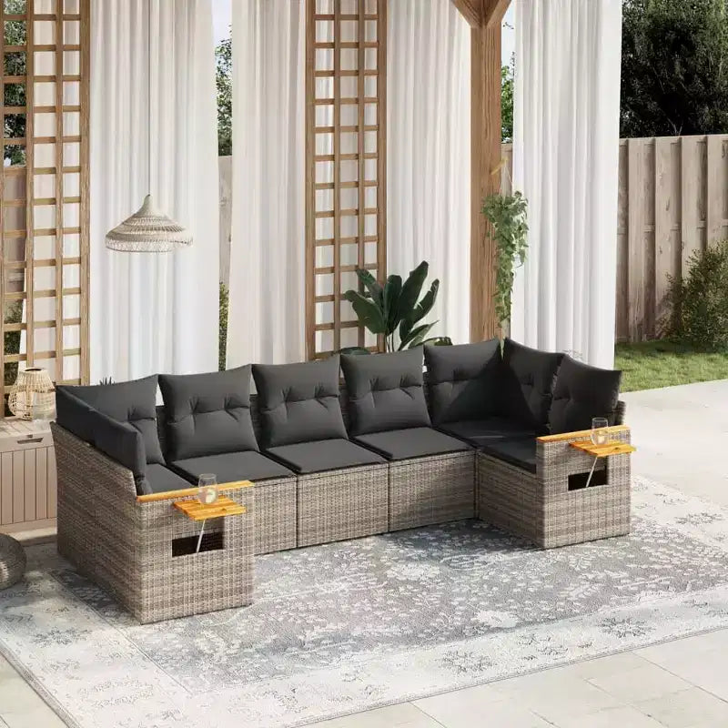 vidaXL Salon de jardin gris