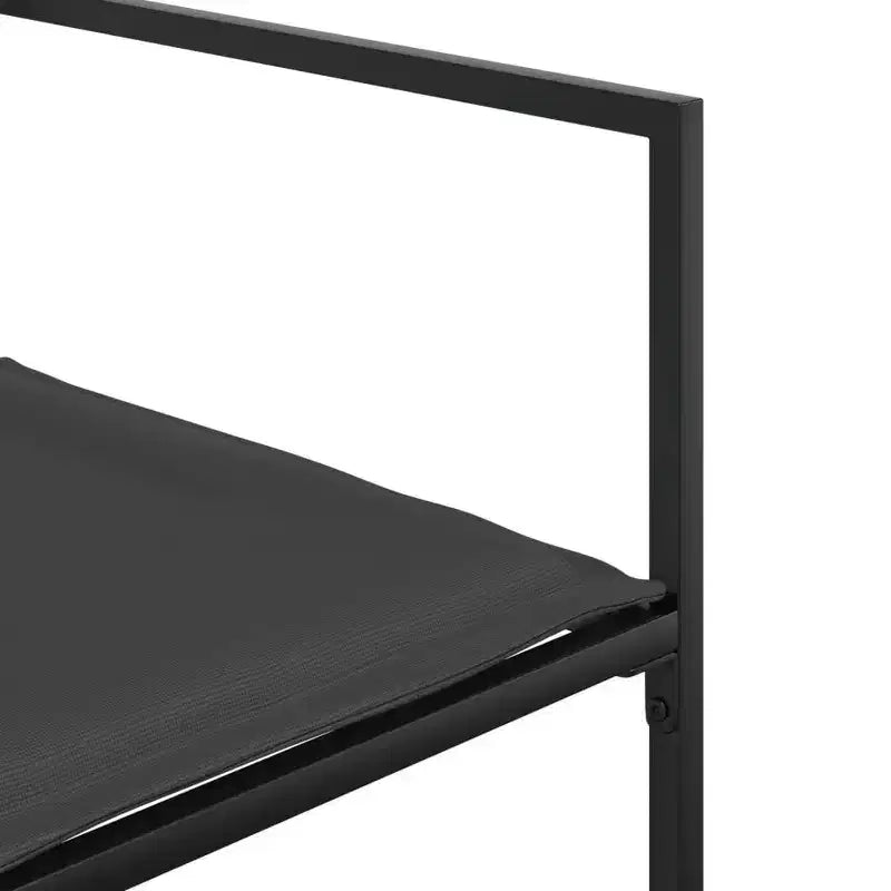 vidaXL Salon de jardin 17 pièces avec coussins textilène noir