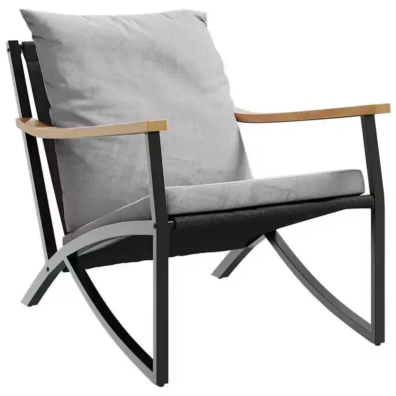 vidaXL Chaises de patio avec coussins, mobilier de jardin extérieur, acier noir