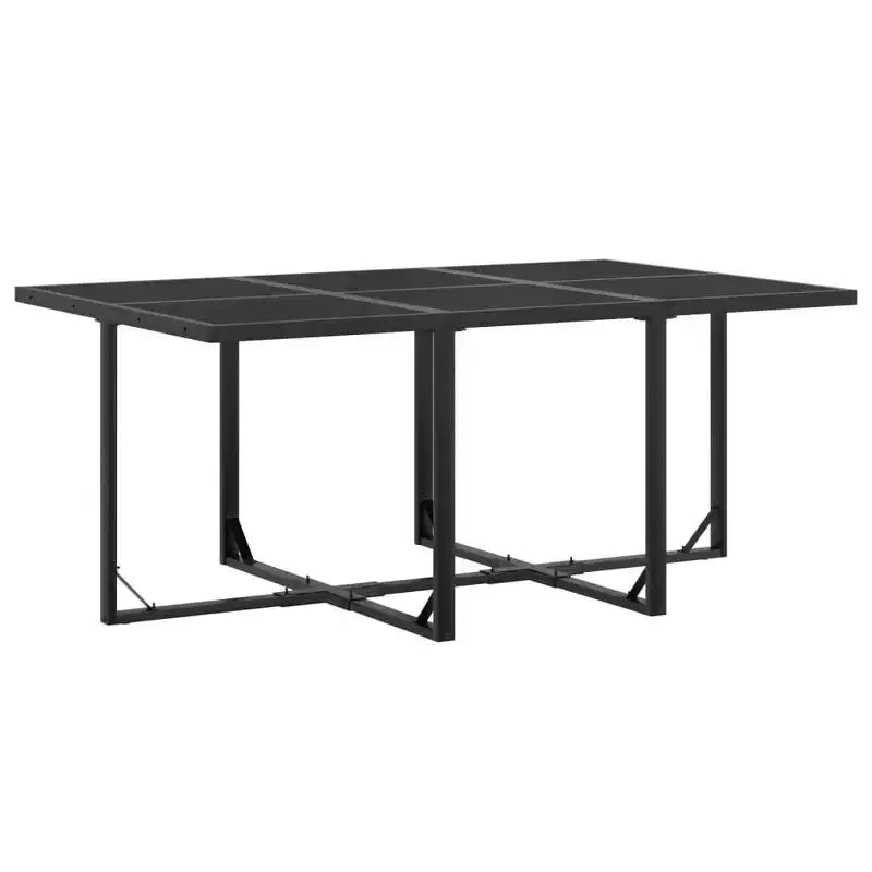vidaXL Ensemble de salle à manger de jardin Table et chaises Meubles d'extérieur Tissu textilène Noir