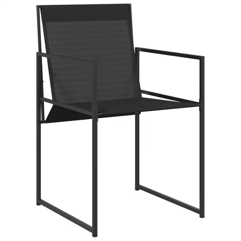 vidaXL Ensemble de salle à manger de jardin Table et chaises Meubles d'extérieur Tissu textilène Noir