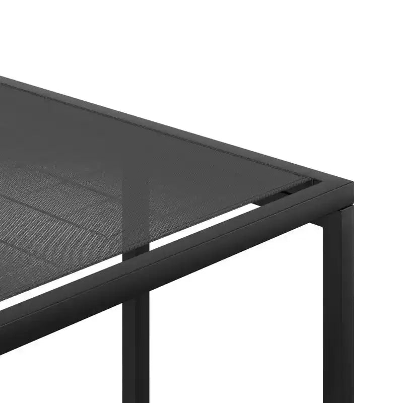 vidaXL Ensemble de salle à manger de jardin Table et chaises Meubles d'extérieur Tissu textilène Noir