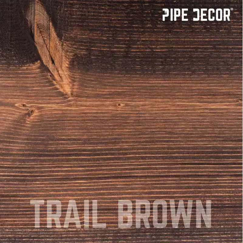 Pine Wood Floating Wall Shelf Trail Brown 36''