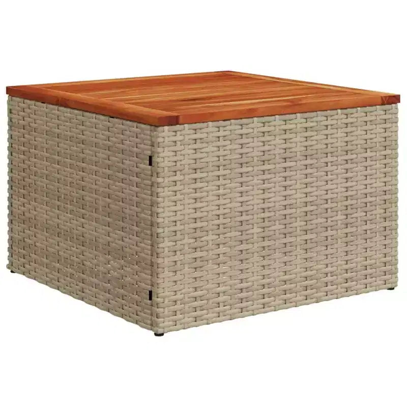 vidaXL Salon de jardin beige, blanc crème