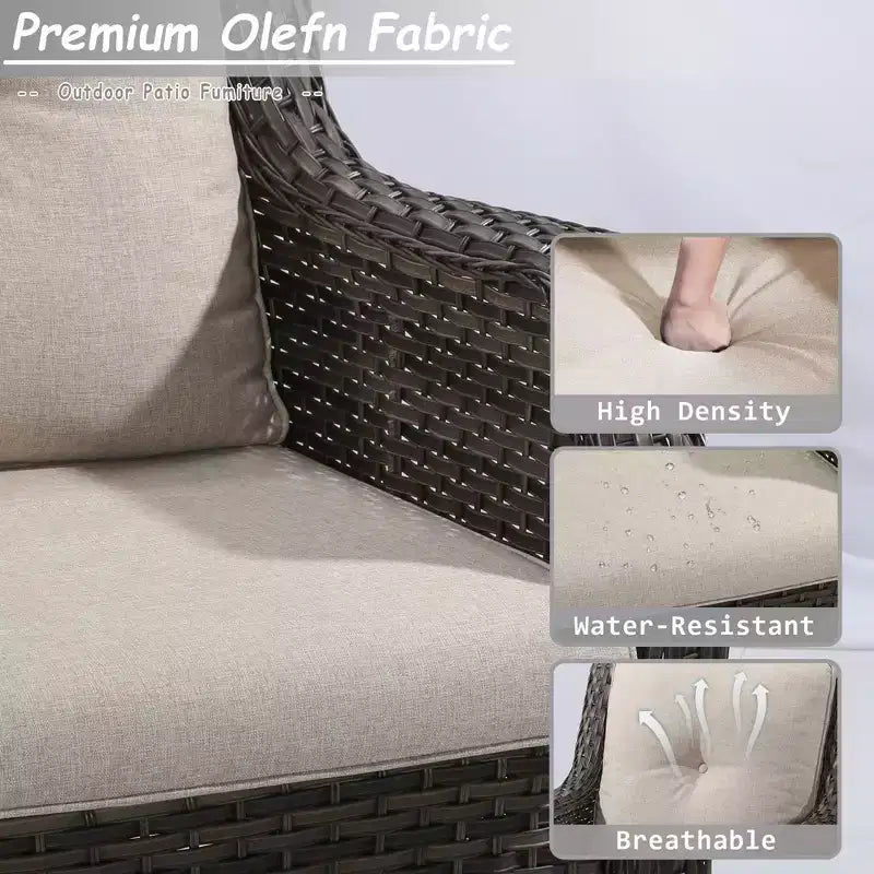 Ensemble de 7 places UPTIOT avec foyer et coussins