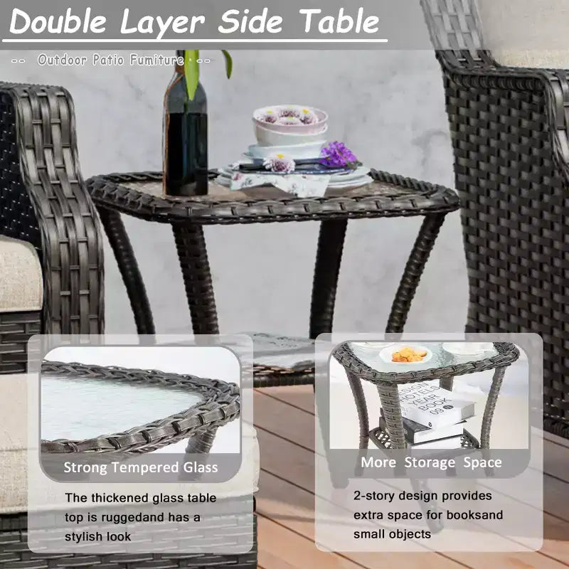Ensemble de 7 places UPTIOT avec foyer et coussins