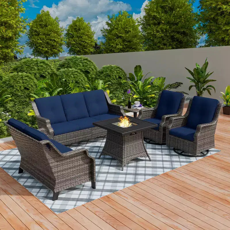 Ensemble de 7 places UPTIOT avec foyer et coussins