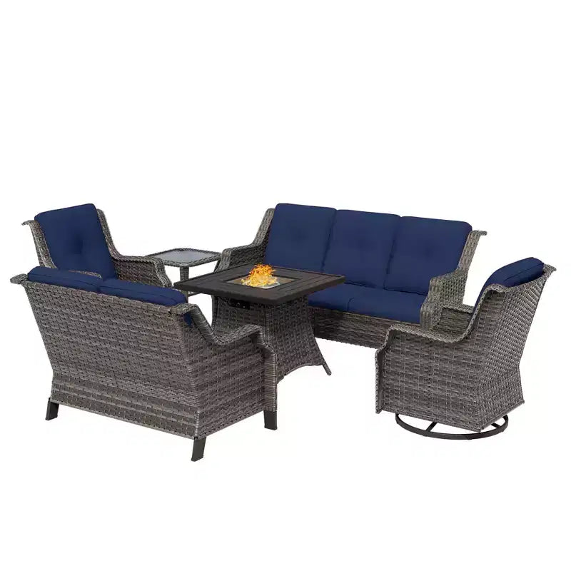 Ensemble de 7 places UPTIOT avec foyer et coussins