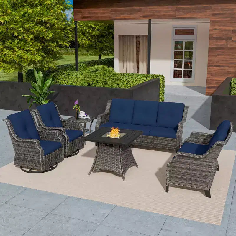 Ensemble de 7 places UPTIOT avec foyer et coussins