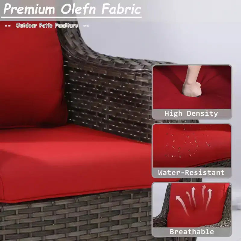 Ensemble de 7 places UPTIOT avec foyer et coussins