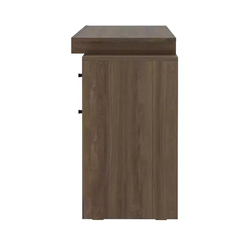 MDF Expandable Home Office Desk with 2 Drawers and Shelf 47.5''