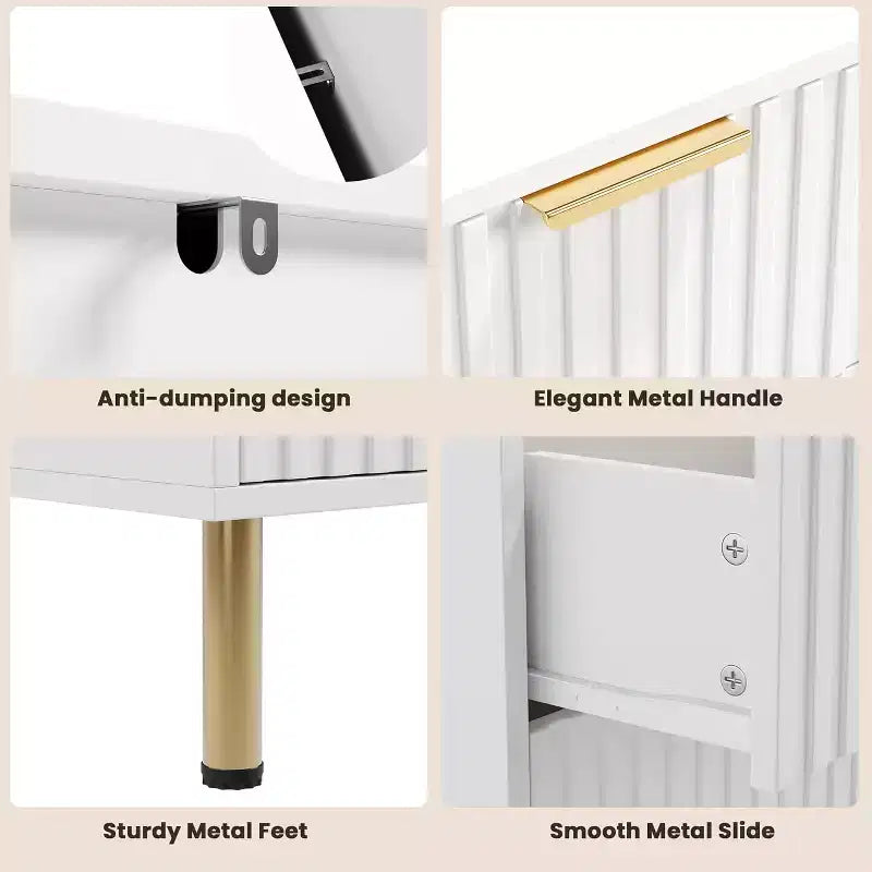 MDF 6-Drawer Dresser with Anti-Tip Fittings 47.24''