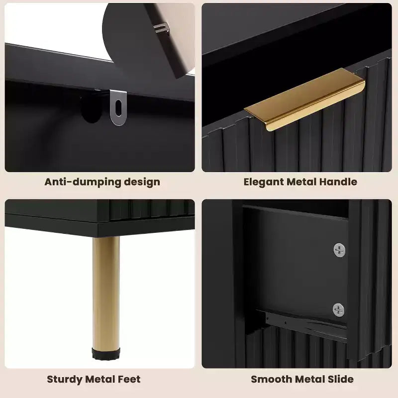 MDF 6-Drawer Dresser with Anti-Tip Fittings 47.24''