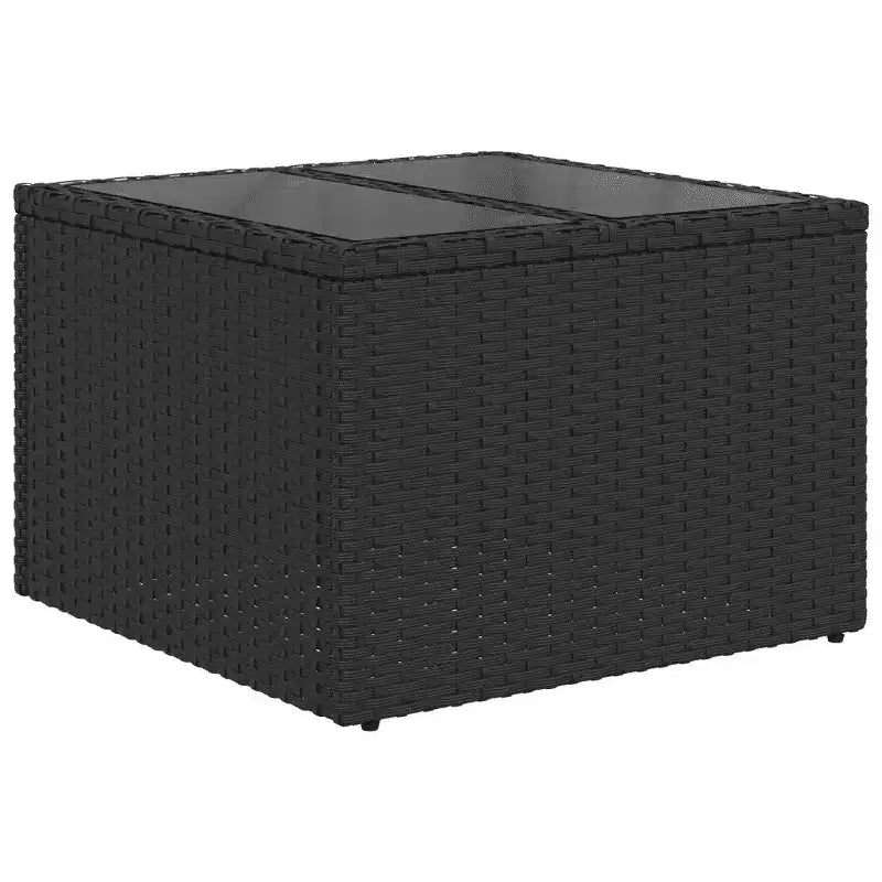 vidaXL Ensemble de canapés de jardin noir, blanc crème