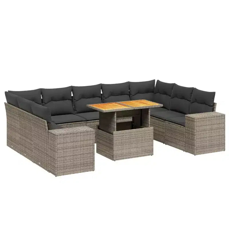 vidaXL Garden Sofa Set Grey