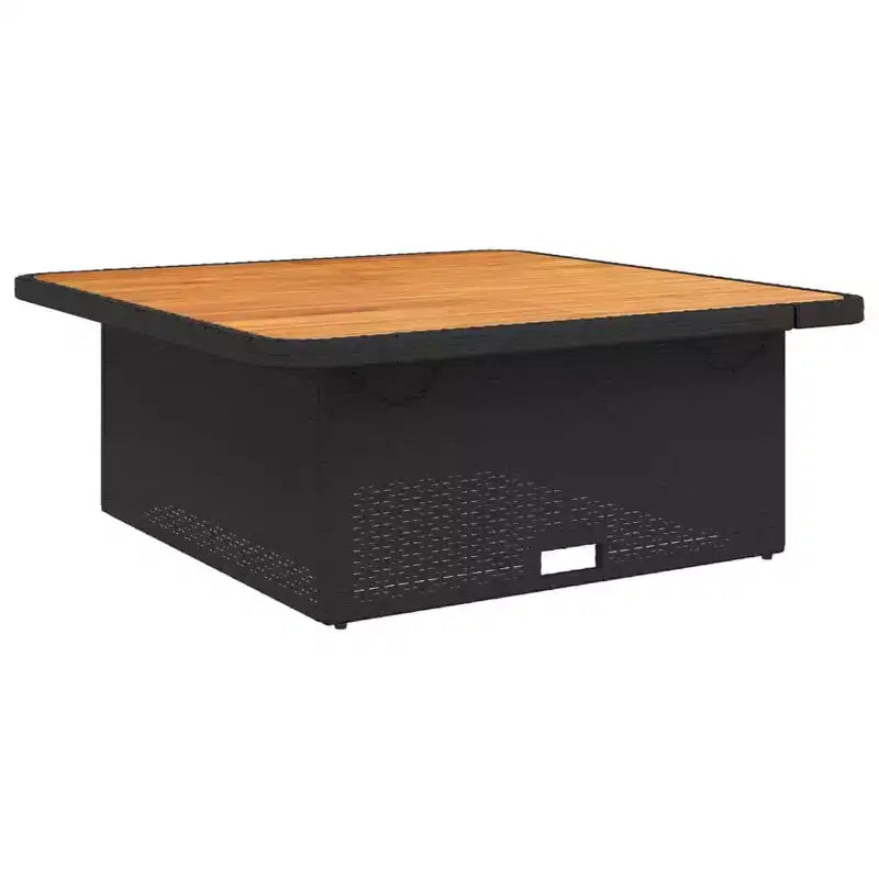 vidaXL Ensemble de salle à manger d'extérieur 5 pièces - Résine tressée, Chaises inclinables réglables avec coussins et table relevable pour jardin, arrière-cour, patio - Noir/Marron