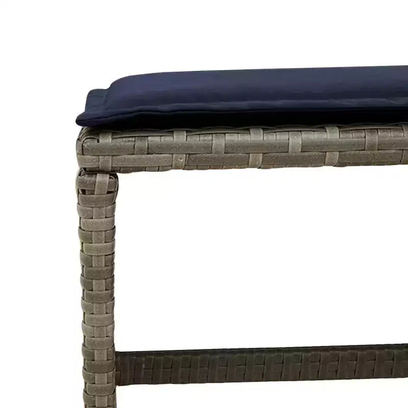 vidaXL Salon de jardin 12 places gris en résine tressée pliable