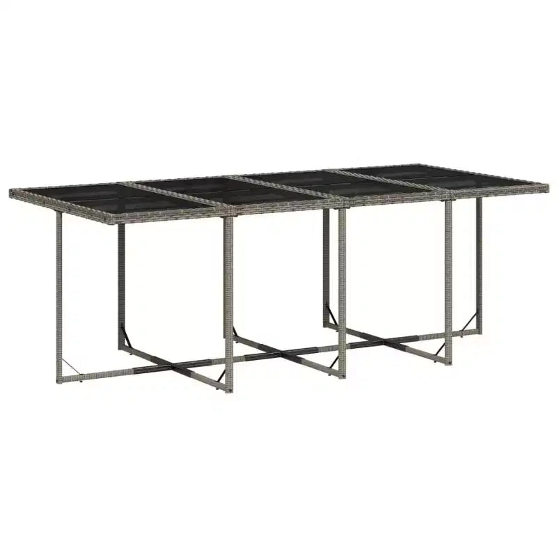 vidaXL Salon de jardin 12 places gris en résine tressée pliable