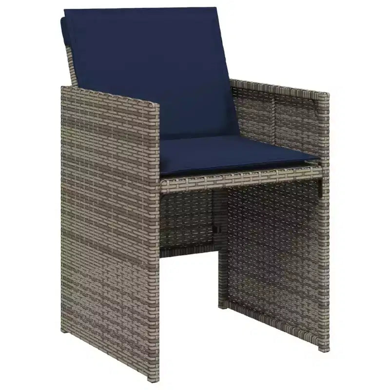 vidaXL Salon de jardin 12 places gris en résine tressée pliable