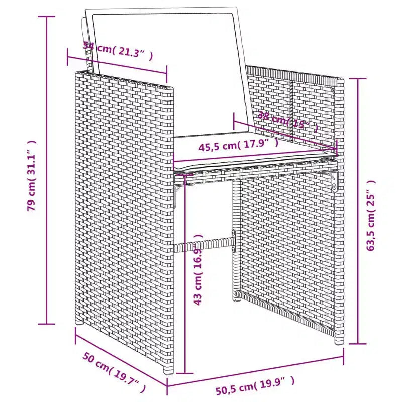 vidaXL Ensemble de salle à manger d'extérieur, 12 pièces, gris