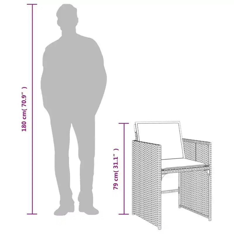 vidaXL Ensemble de salle à manger d'extérieur, 12 pièces, gris