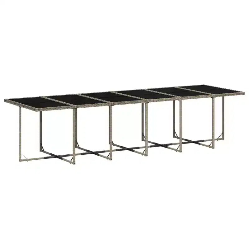 vidaXL Ensemble de salle à manger d'extérieur, 12 pièces, gris